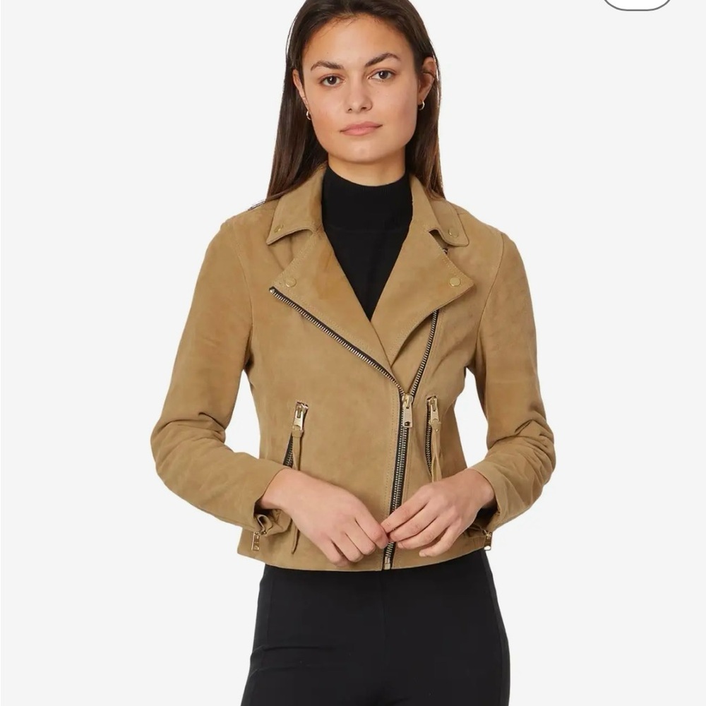 All Saints Dalby Tan Suede Women's Jacket